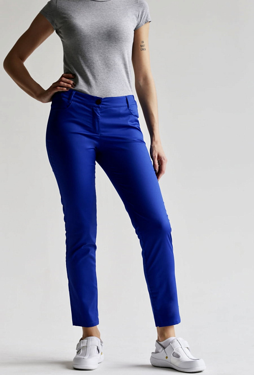 Брюки женские «Слим», василёк, 50