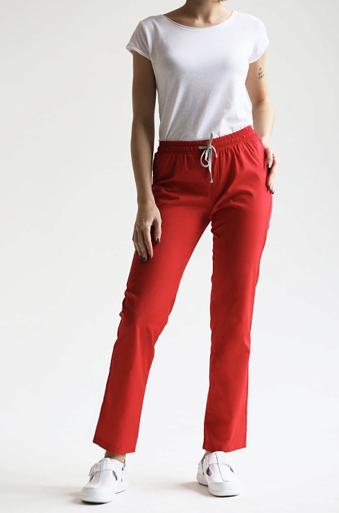 Брюки женские «Комфорт», красный, 56