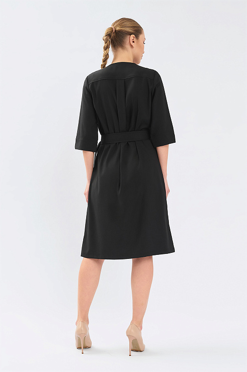 Халат-платье Тезис TZ150, черный, 46