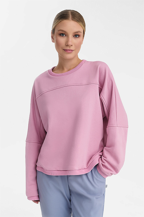 Свитшот женский Тезис TZ113, tangle, розовый, 52-54