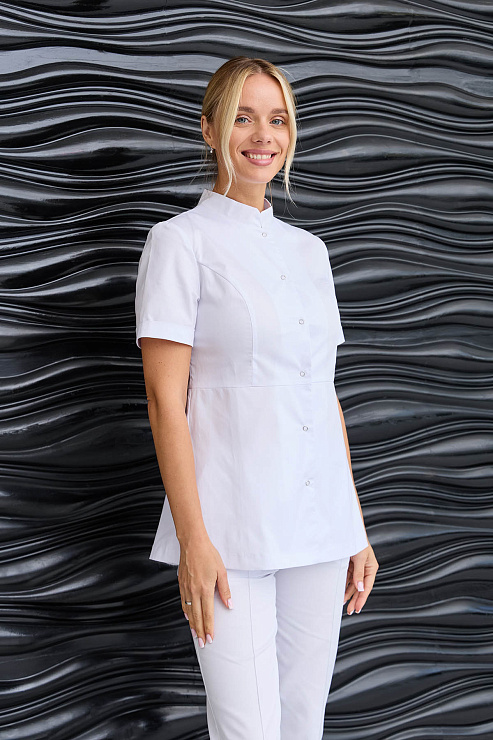 Туника женская Dr. Nice на кнопках, белый, 50