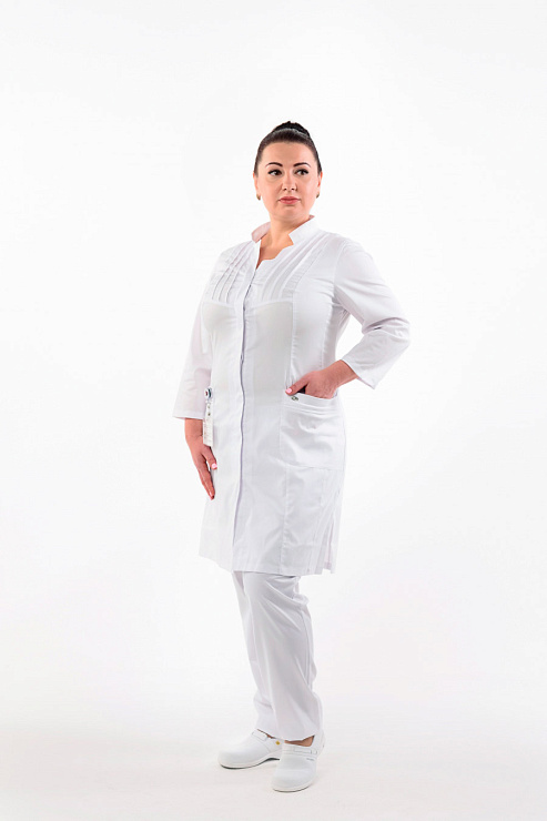 Халат женский «Параллель», белый, 40