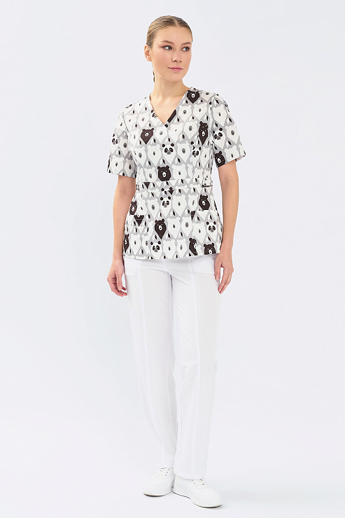 Туника женская Тезис TZ305, принт "Медведи", 52