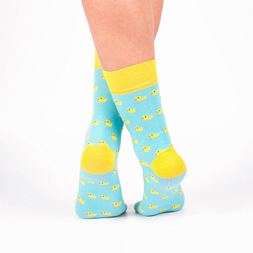 Носки женские, "Утята", голубой, 36-40