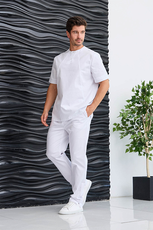 Туника мужская Dr. Nice на 2-х кнопках, белый, 54