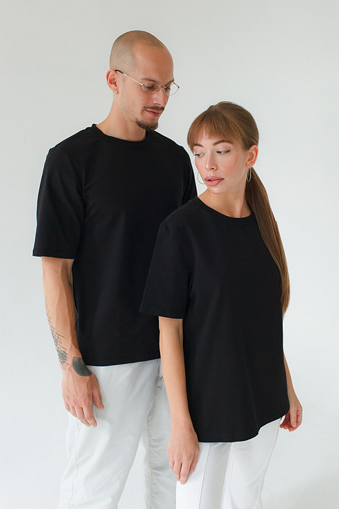 Футболка женская Тезис TZ111, черный, 52-54