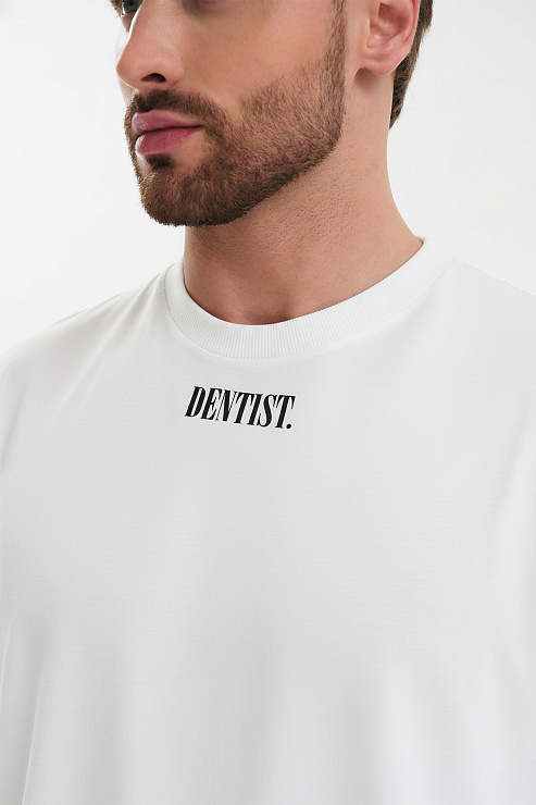 Футболка мужская Тезис TZ510, принт "DENTIST", белый, 54-56