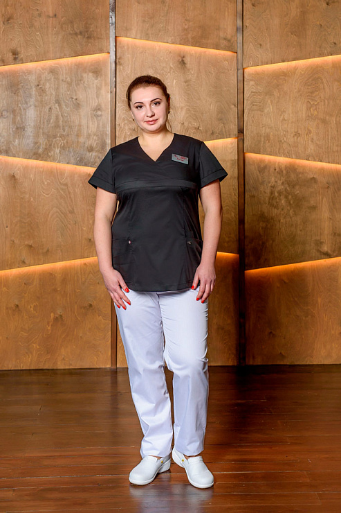 Блуза женская «Альфа», черная, 54