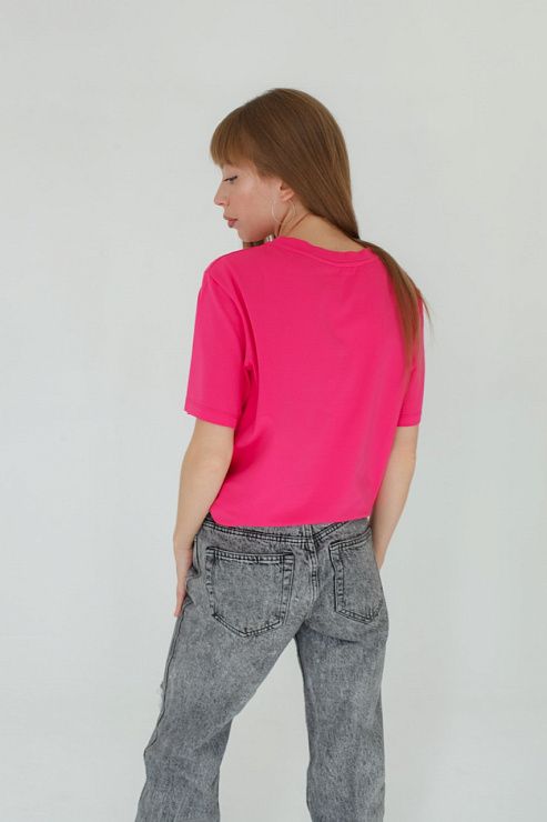 Футболка женская Тезис, фуксия, 54-56