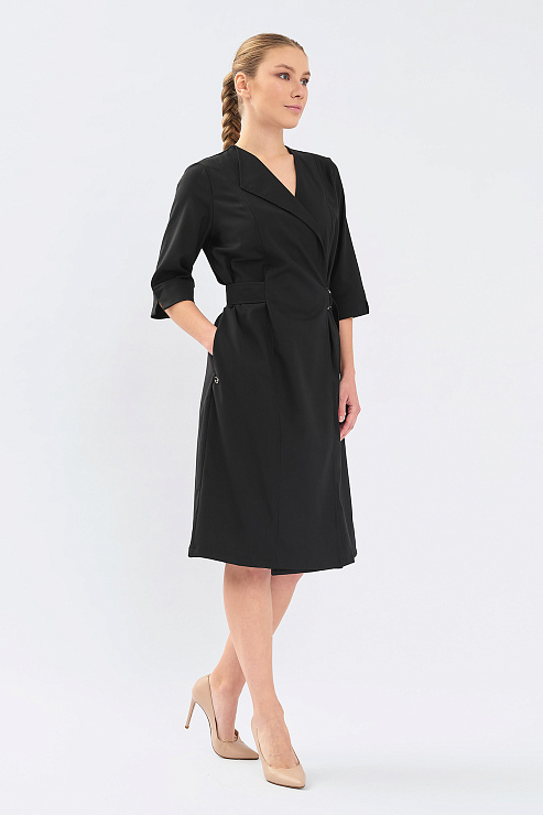 Халат-платье Тезис TZ150, черный, 46