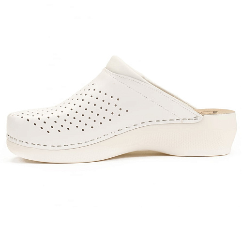 Сабо Леон PU100, женские, белые, 38