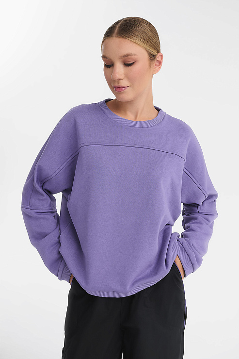 Свитшот женский Тезис TZ113, tangle, фиолетовый, 44-46