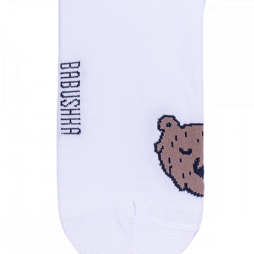 Носки мужские, "Мишки", белый, 41-45
