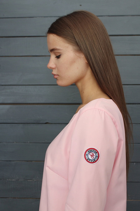 Блуза женская «Лодочка», розовый, 40