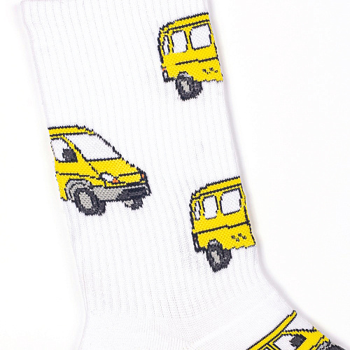 Носки женские, "Маршрутки", белый, 36-40