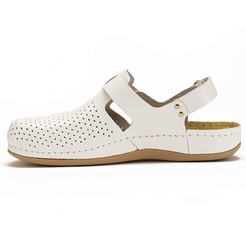 Тапочки-сабо Леон 951, женские, белые, 38