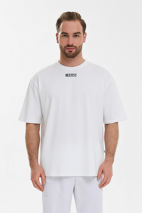 Футболка мужская Тезис TZ510, принт "DENTIST", белый, 54-56