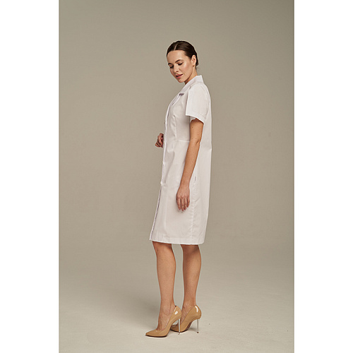 Халат женский Dr. Nice двубортный, белый, 54