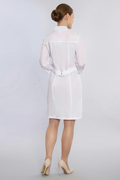 Халат женский на кнопках 248 Ultra, 3/4 рукав, белый, 46