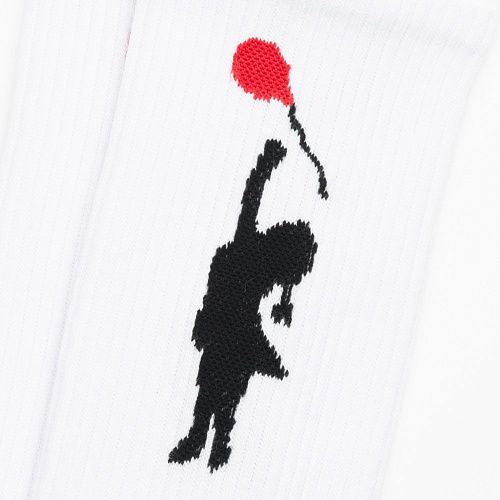 Носки мужские, "Девочка с шариком", белый, 41-45