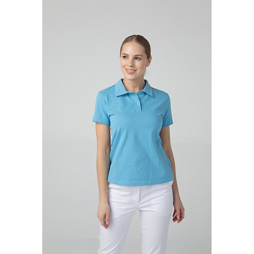 Поло женское, голубой, 52