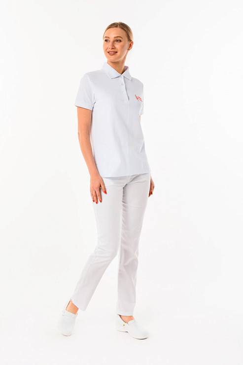 Поло женское, белый, 48
