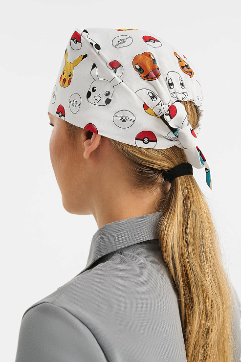 Шапочка медицинская Тезис TZ002, принт "Пикачу", белый