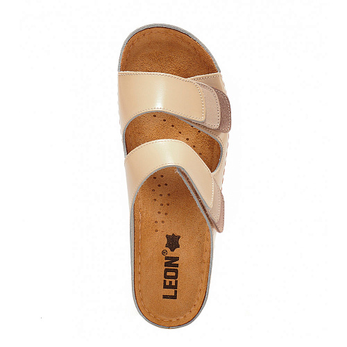 Тапочки-сабо Леон 904, женские, бежевые, 38