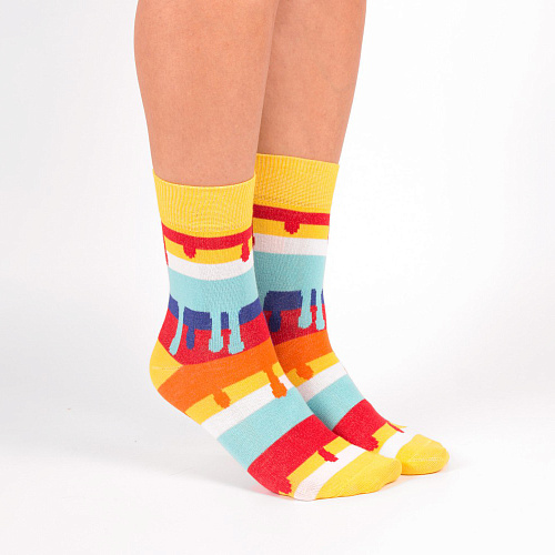 Носки мужские, "Краски", желтый, 41-45