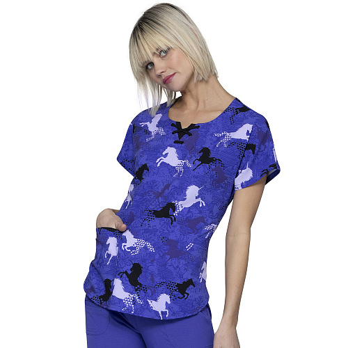 Топ женский HeartSoul Prints HS685, лошади, XS