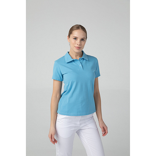 Поло женское, голубой, 44