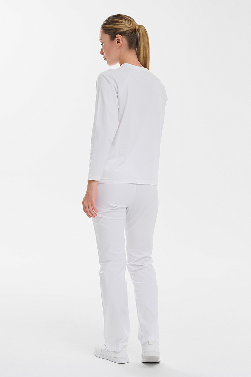 Лонгслив женский Тезис TZ112, принт "DENTIST", белый, 52