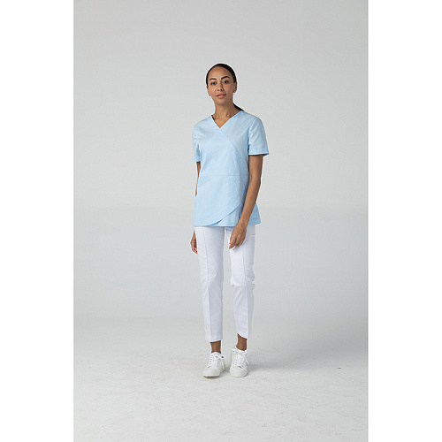 Туника женская Dr. Nice, короткий рукав, голубой, 44