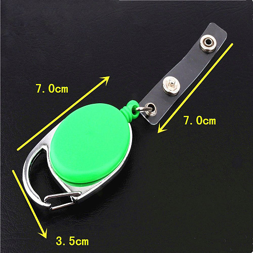 Держатель для бейджа с рулеткой, белый