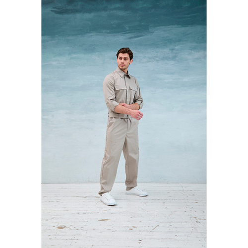 Комбинезон мужской Dr. Nice, с поясом с пряжкой, бежевый, 48