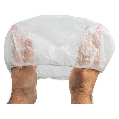 Bouffant Caps - шапочка-шарлотка, белая, 100 шт