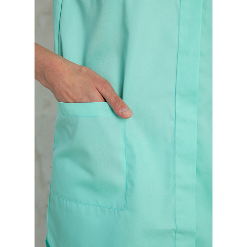 Рубашка женская на кнопках, зеленый, 60