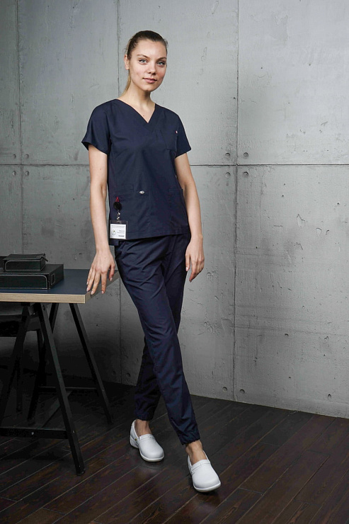 Блуза женская «Нюша», тёмно-синий, 40