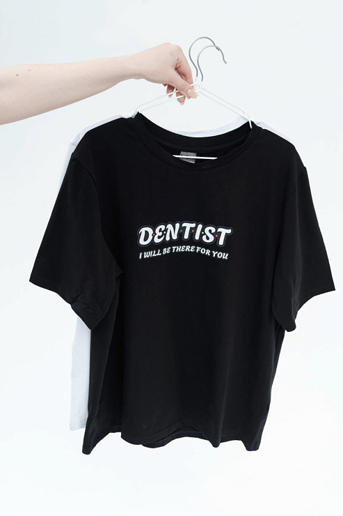 Футболка мужская Тезис, принт "Dentist", черный, 50-52