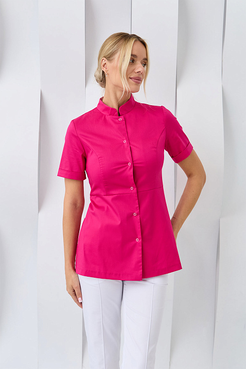 Туника женская Dr. Nice на кнопках, малиновый, 54