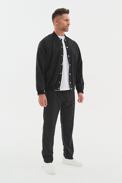 Бомбер мужской Тезис TZ690, черный, 48