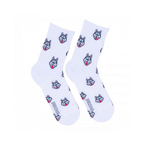 Носки мужские, "Хаски", белый, 41-45