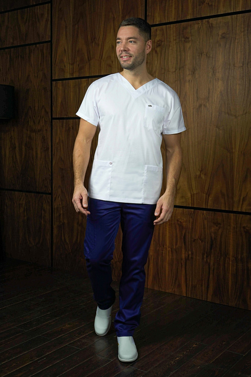 Блуза мужская «Крош», белая, 56