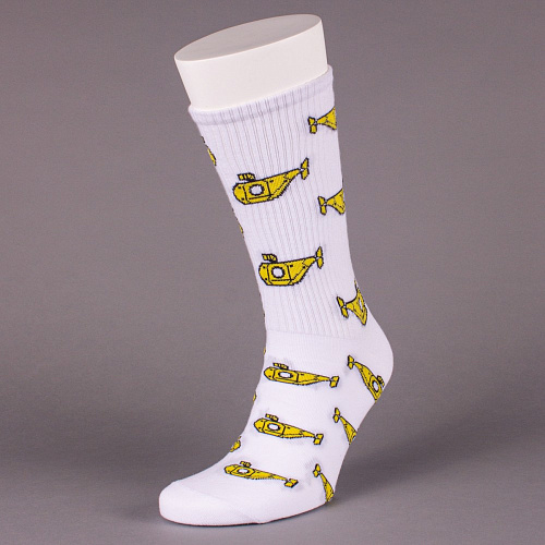 Носки женские, "Подводные Лодки", белый, 36-40