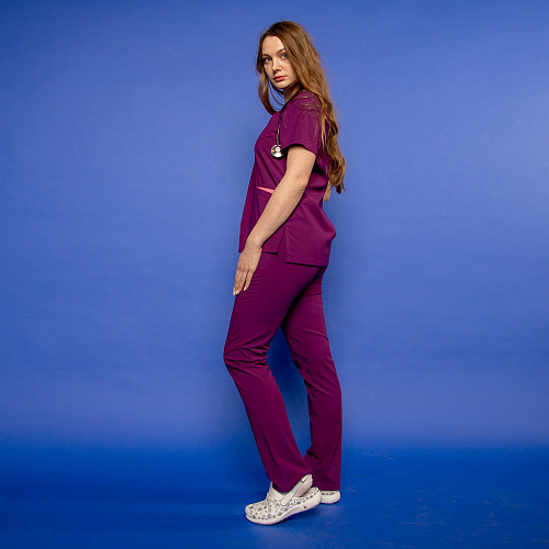 Брюки женские, R143 пурпурно-фиолетовый, M