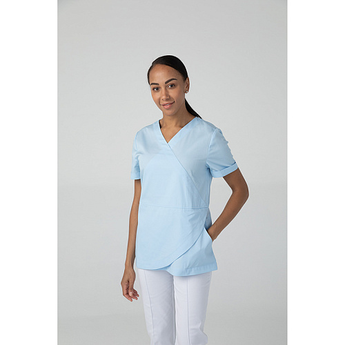 Туника женская Dr. Nice, короткий рукав, голубой, 44