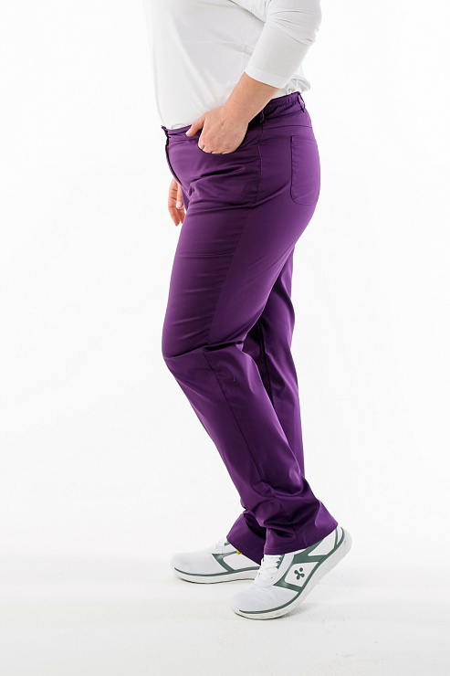 Брюки женские «Слим», фиолетовый, 52