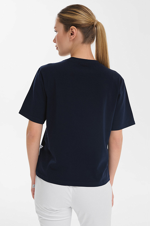 Футболка женская Тезис TZ111, темно-синий, 44-46