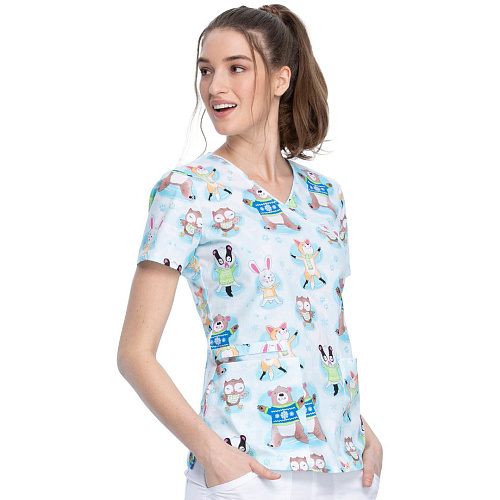 Топ женский Cherokee CK614, животные, XS