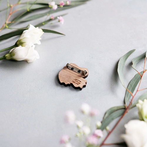 Значок "Зубик супермен" голубой